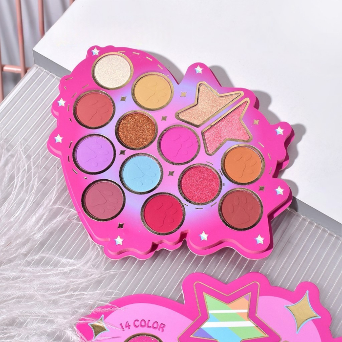 Set Paleta de machiaj cu 14 farduri de pleoape Kevin&Coco, Red Heart Eyeshadow Palette, 21 x 20.5 x 2.2cm [4]