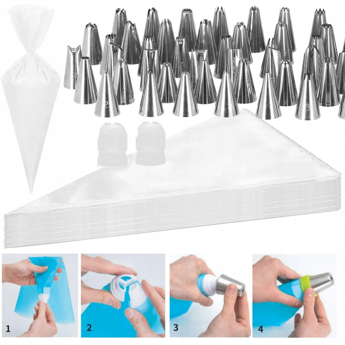 Set patiserie, 83 piese cu sabloane pentru ornarea prajiturilor [11]