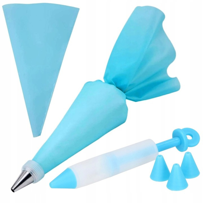 Set patiserie cu platou rotativ, 137 piese cu sabloane pentru ornarea prajiturilor [11]