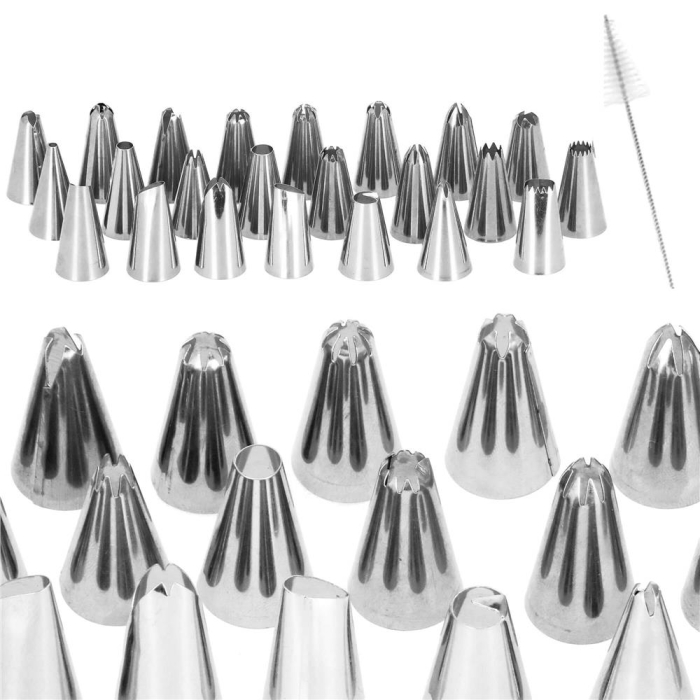 Set patiserie cu platou rotativ, 37 piese cu sabloane pentru ornarea prajiturilor [9]