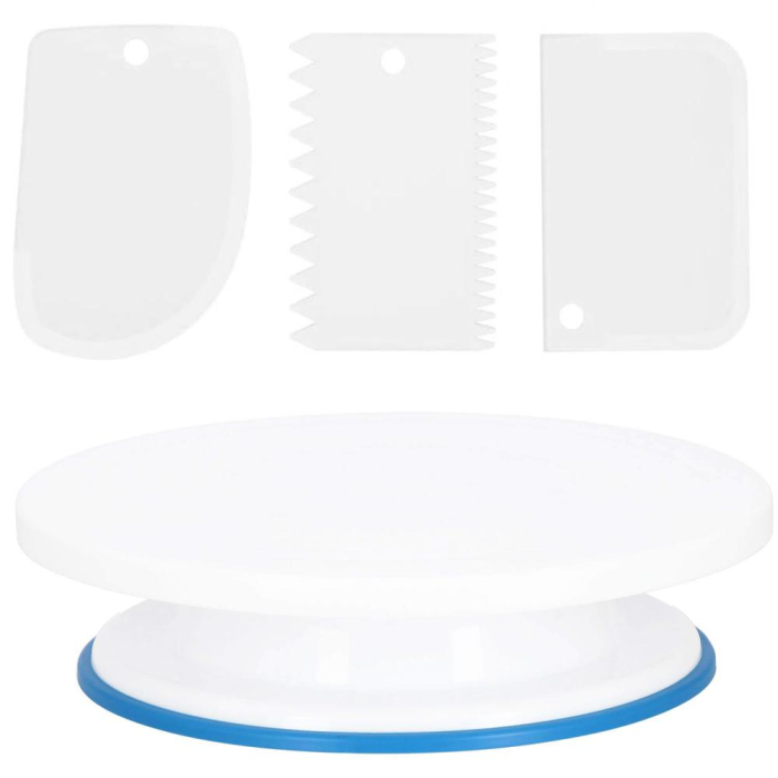 Set patiserie cu platou rotativ, 37 piese cu sabloane pentru ornarea prajiturilor [10]