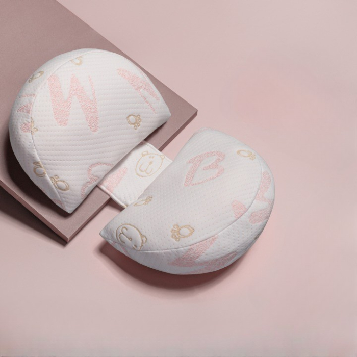 Set Perna pentru Gravide, , Husa Detasabila, Spuma Moale, Utilizare in Forma H si U, Reglabila, Latime Ajustabila, Proactive, Roz Pal [2]