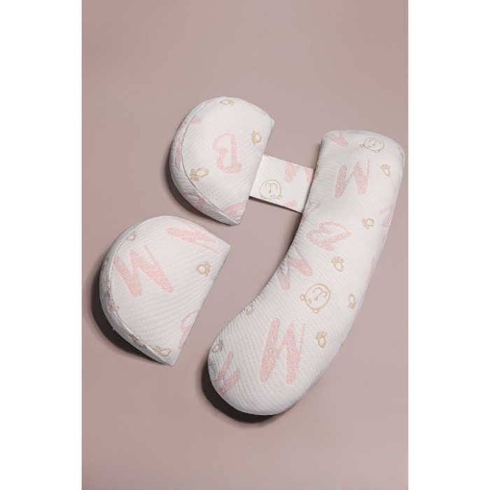 Set Perna pentru Gravide, , Husa Detasabila, Spuma Moale, Utilizare in Forma H si U, Reglabila, Latime Ajustabila, Proactive, Roz Pal [3]