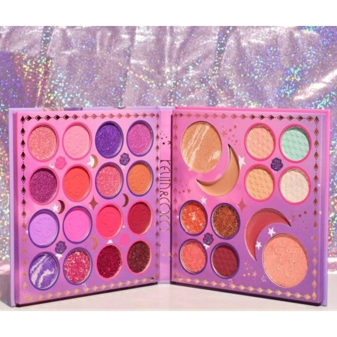 Set Produse de Machiaj, Kevin & Coco, 28 Culori, Fard de Ochi, Ruj, Pensula si Creion, Varianta 2 [3]