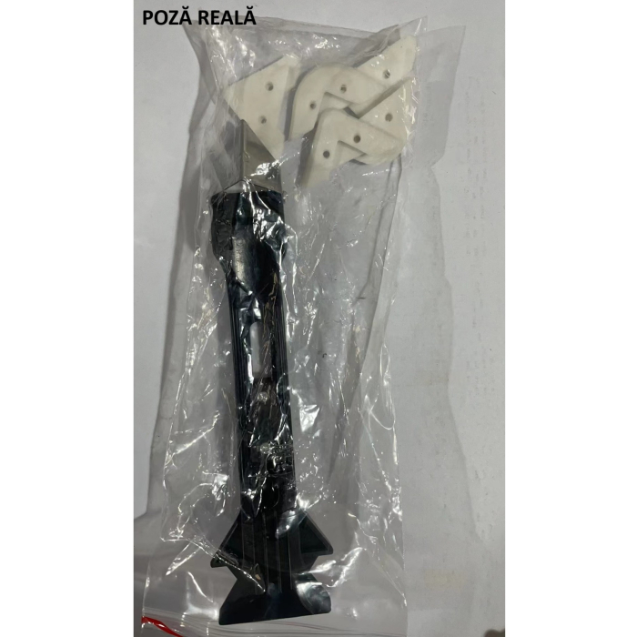 Set Racleta pentru Indepartare Adeziv, Racleta pentru Silicon si Lipici, 5 Capete din silicon, Dimensiune Inchisa 18.8 x 4 x 2.8 cm, Metal, Negru [14]