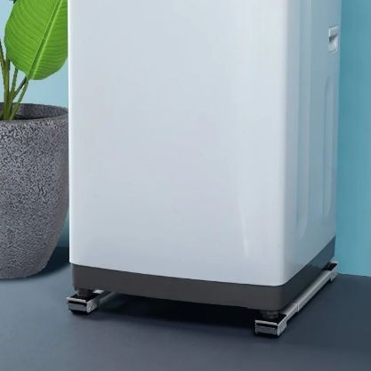 Set Suport Reglabil cu Roti pentru Mutat Mobila, , Dimensiune Reglabila, Greutate Maxima 330kg, Benzi Antiderapante, cu Frana, Alb Negru [6]