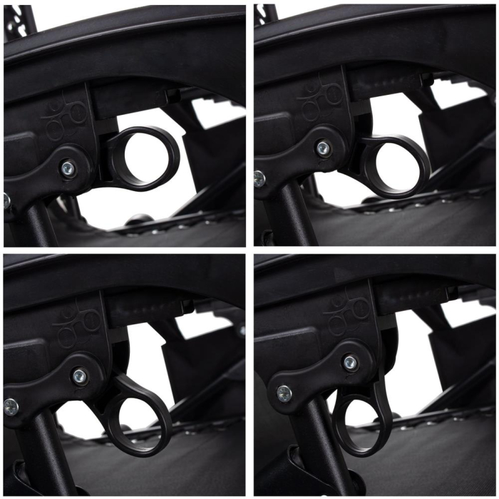 Sezlong pliabil SERSIMO GC3, Relax Zero Gravity cu parasolar, 175cm, negru [17]