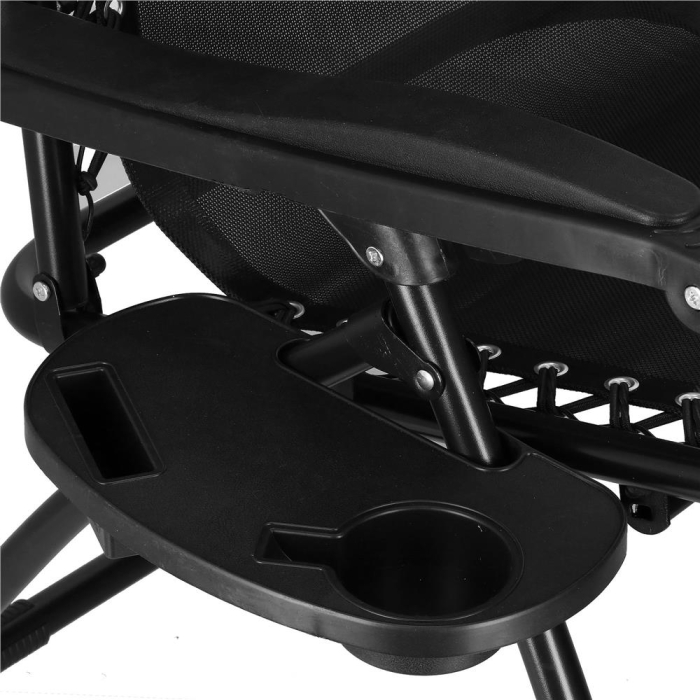 Sezlong pliabil SERSIMO GC3, Relax Zero Gravity cu parasolar, 175cm, negru [18]