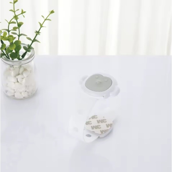 Siguranta pentru Usi Copii, , Sistem de Blocare Sertare, Dulap, Frigider, Adeziv, cu Sistem de Inchidere Dublu, Model Maimutica, Alb [4]