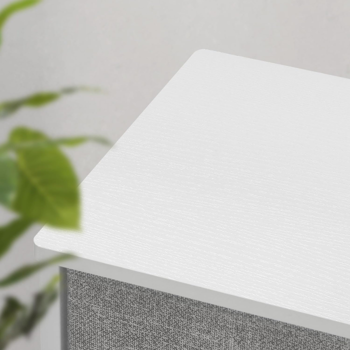 SONGMICS Comoda cu 8 sertare din material textil, cadru metalic si blat MDF, 80x30x81 cm, gri si alb [3]