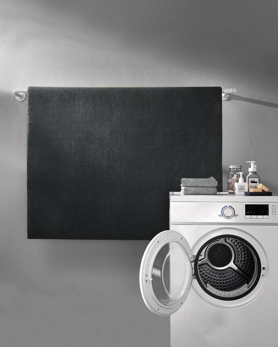 SONGMICS Covor decorativ antiderapant, lavabil la masina, 120x170 cm, gri carbune [4]