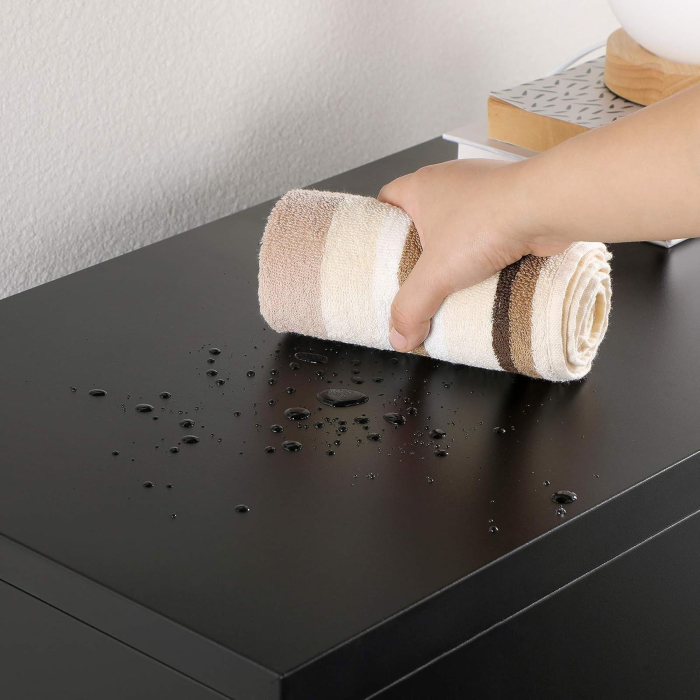 SONGMICS Dulap birou metalic cu 2 usi si sistem de inchidere, multifunctional cu rafturi reglabile, 40x80x90 cm, negru [7]