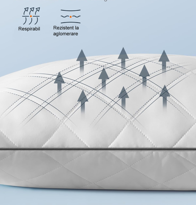 SONGMICS Perna reversibila cu 2 fete pentru iarna sau vara, 80x80 cm, umplutura 1200 g, alb [2]