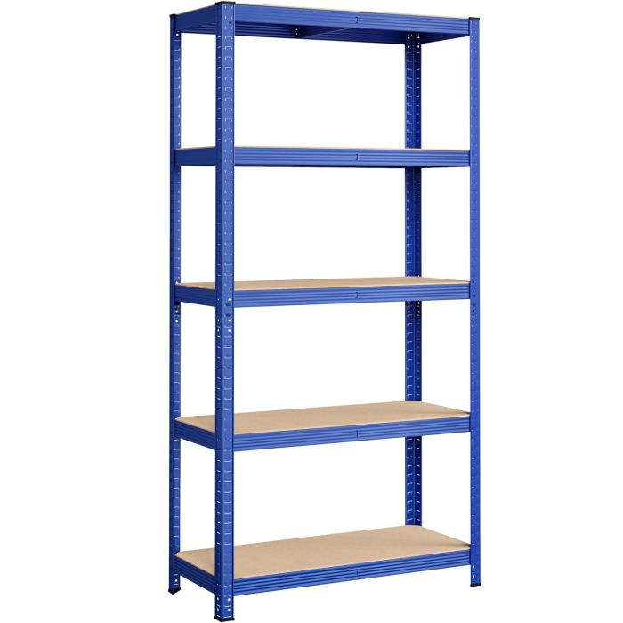 SONGMICS Raft de depozitare metalic, cu rafturi din MDF, 5 polite, max. 875 kg, 180x90x40cm, albastru [1]