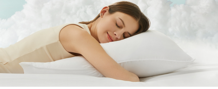 SONGMICS Perna cu suprafata moale, 80x80 cm, umplutura 1500 g, alb [3]