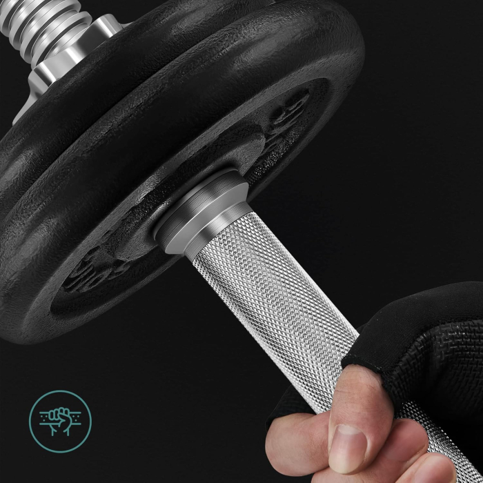 SONGMICS Set gantere si haltera reglabile, integral din otel, 20kg [8]