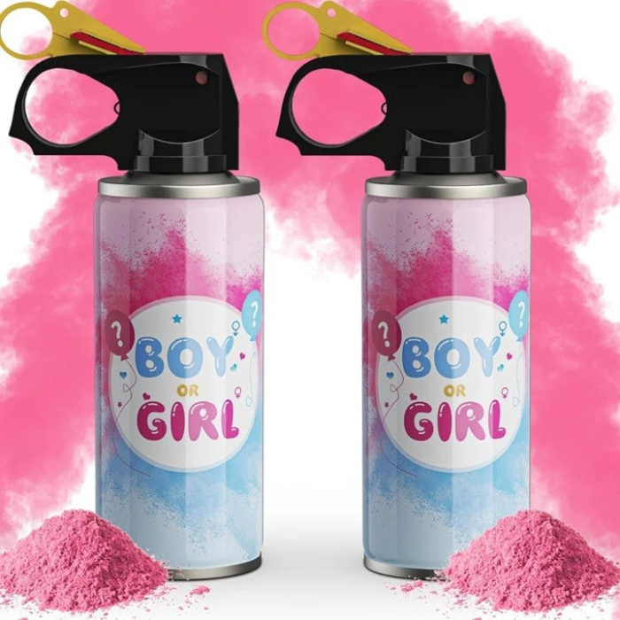 Spray Gender Reveal, , 260 ml, din Amidon de Porumb, Dezvaluire Gen Bebelusi, Roz [3]