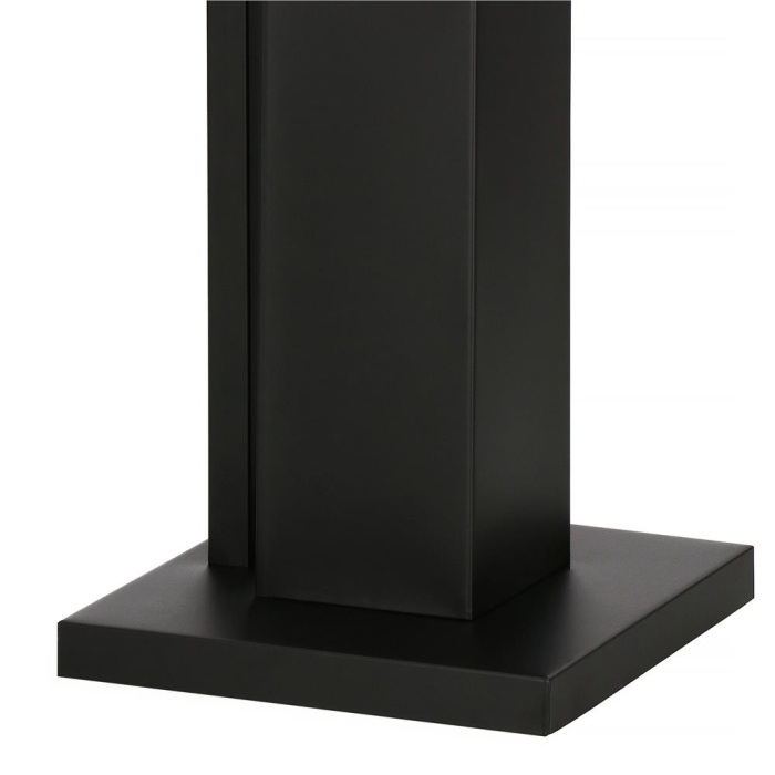 Stand cu perie WC si suport hartie igienica, metal si bambus, 79cm, negru [6]