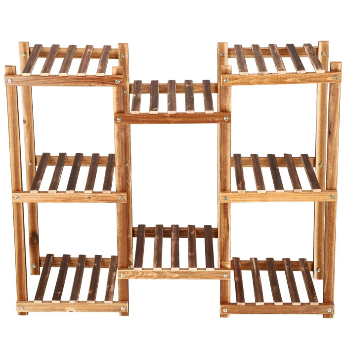 Stand de flori din lemn cu 8 etajere suport GA198, 85x70cm [2]