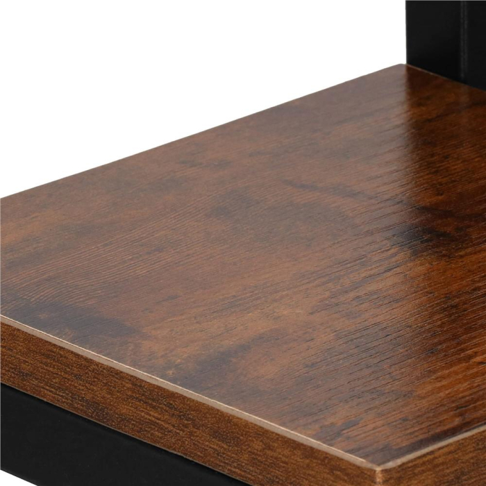 Stand pentru flori, cadru metalic, 4 etajere, 34x34x68 cm, maro inchis [11]