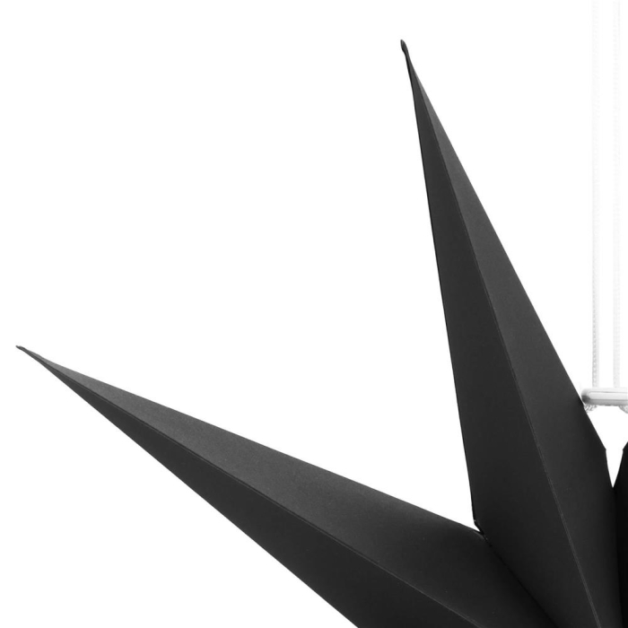 Stea decorativa 3D din hartie, cu 9 colturi, 60cm, neagra [14]