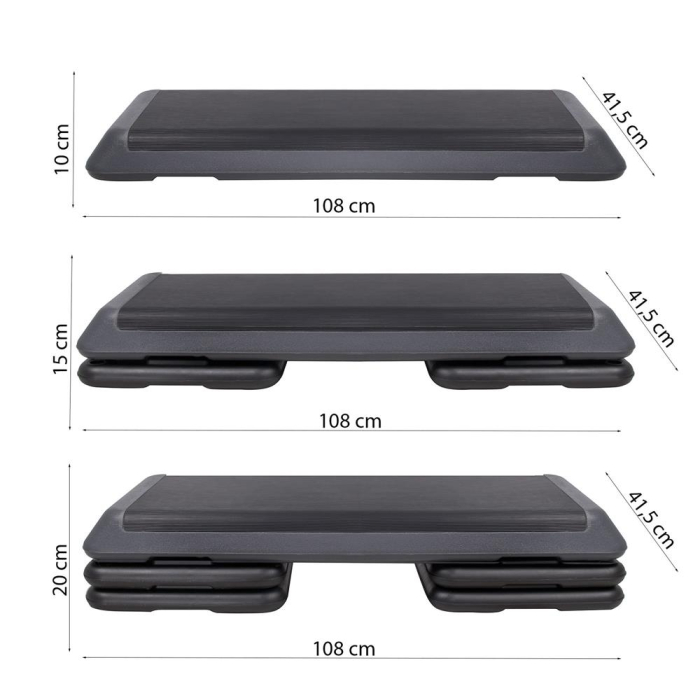 Stepper aerobic fitness profesional, 3 niveluri de inaltime, suporta maxima 350 kg [8]