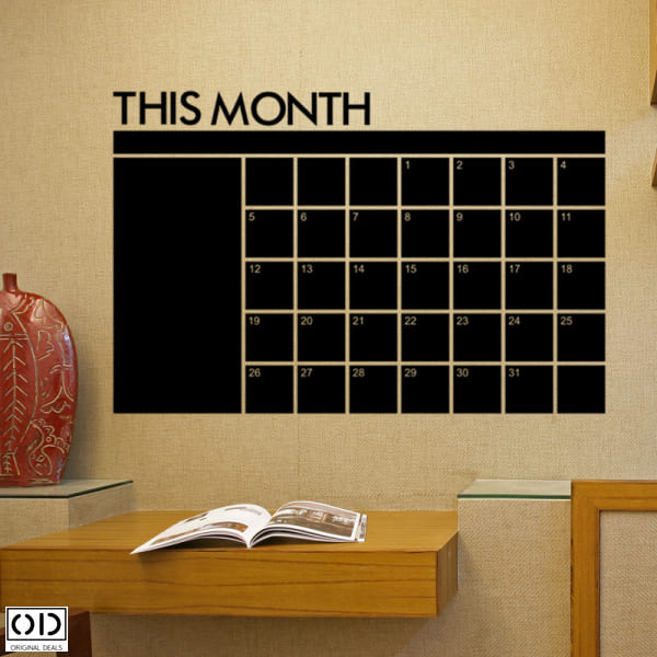 Sticker Autocolant  Calendar de tip Tabla cu Organizator si Planificator pentru 31 de zile ale lunii [4]