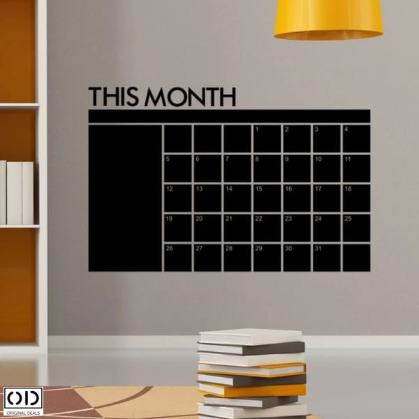 Sticker Autocolant  Calendar de tip Tabla cu Organizator si Planificator pentru 31 de zile ale lunii [1]