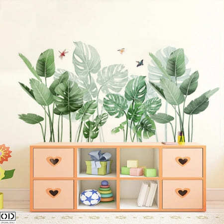 Sticker Autocolant Decorativ, Planta de Ghiveci, Monstera Deliciosa [10]