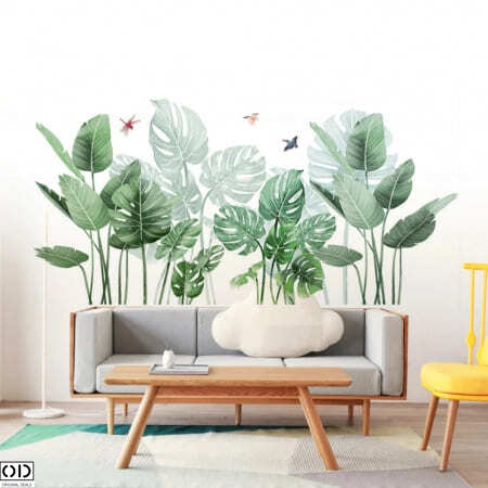 Sticker Autocolant Decorativ, Planta de Ghiveci, Monstera Deliciosa [6]