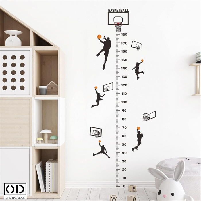 Sticker Decorativ Autoadeziv Metru pentru Masurare Inaltime Copii, pentru Camera Copilului, Scoala, Gradinita, Cabinet Medical [6]