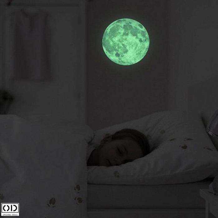 Sticker Decorativ Autocolant Luna Fosforescent, 22cm, Original Deals® [15]