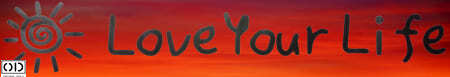 Sticker Decorativ Autocolant, Mesaj Motivational "Love your Life", 56 cm [5]