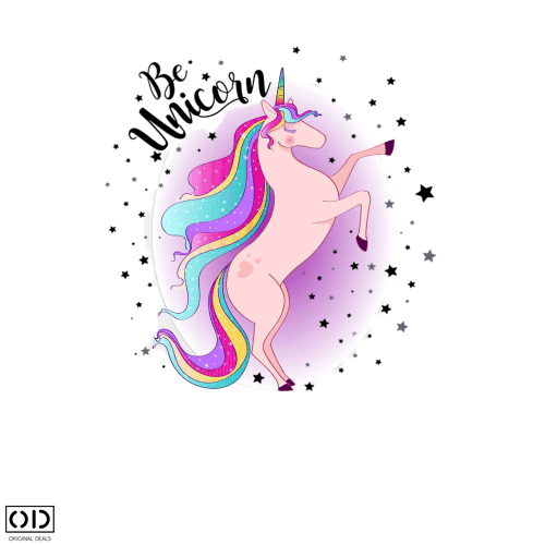 Sticker Decorativ Autocolant  Unicorn Rainbow Curcubeu Stelute - 50 x 30 cm [6]