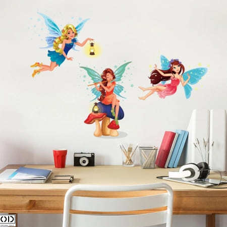 Sticker Decorativ pentru Camera Copilului, 3 Zane Ursitoare, 50 x 70 cm, Autoadeziv [3]