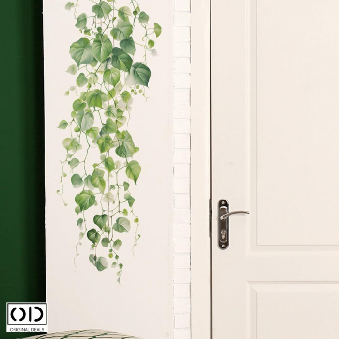 Sticker Decorativ pentru Perete, Mobila, sau Fereastra, Model Iedera Planta Cataratoare, Autocolant din Vinil PVC Autoadeziv [3]