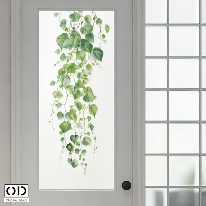 Sticker Decorativ pentru Perete, Mobila, sau Fereastra, Model Iedera Planta Cataratoare, Autocolant din Vinil PVC Autoadeziv [4]