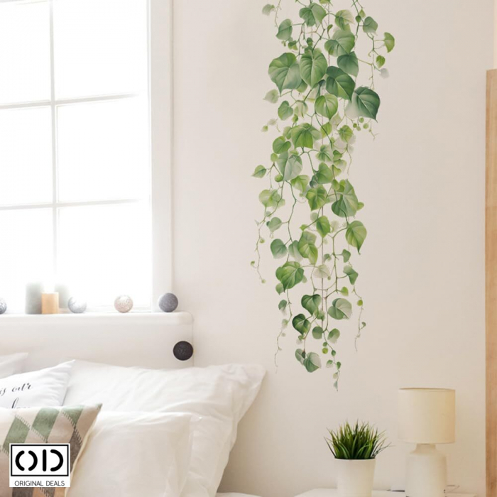Sticker Decorativ pentru Perete, Mobila, sau Fereastra, Model Iedera Planta Cataratoare, Autocolant din Vinil PVC Autoadeziv [2]