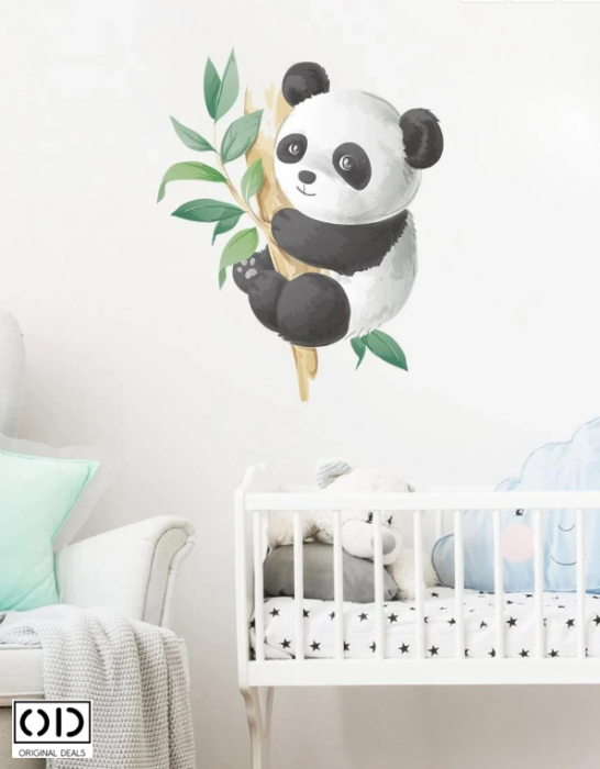 Sticker Decorativ pentru Perete sau Mobila, din PVC Autoadeziv, Model Urs Panda [13]