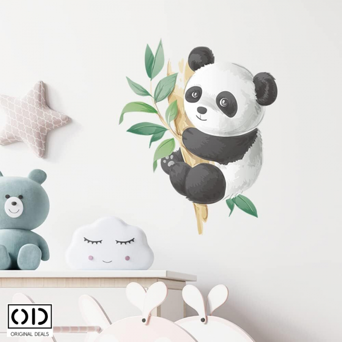 Sticker Decorativ pentru Perete sau Mobila, din PVC Autoadeziv, Model Urs Panda [2]