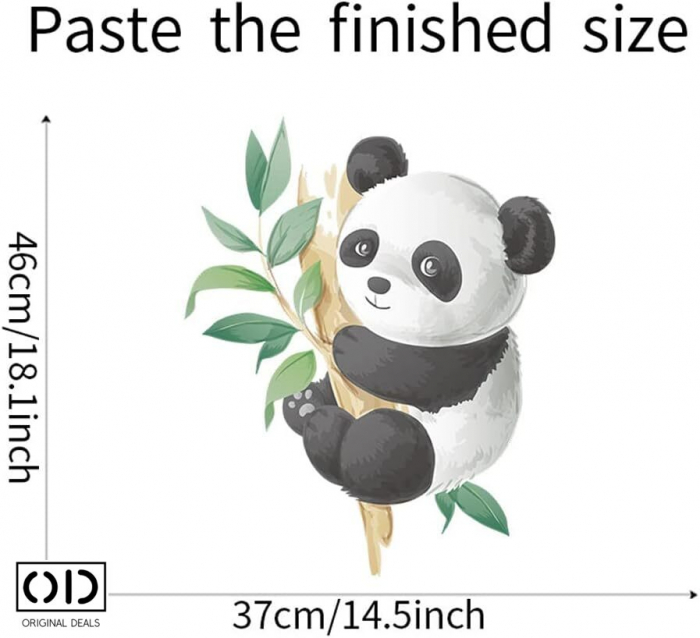 Sticker Decorativ pentru Perete sau Mobila, din PVC Autoadeziv, Model Urs Panda [7]