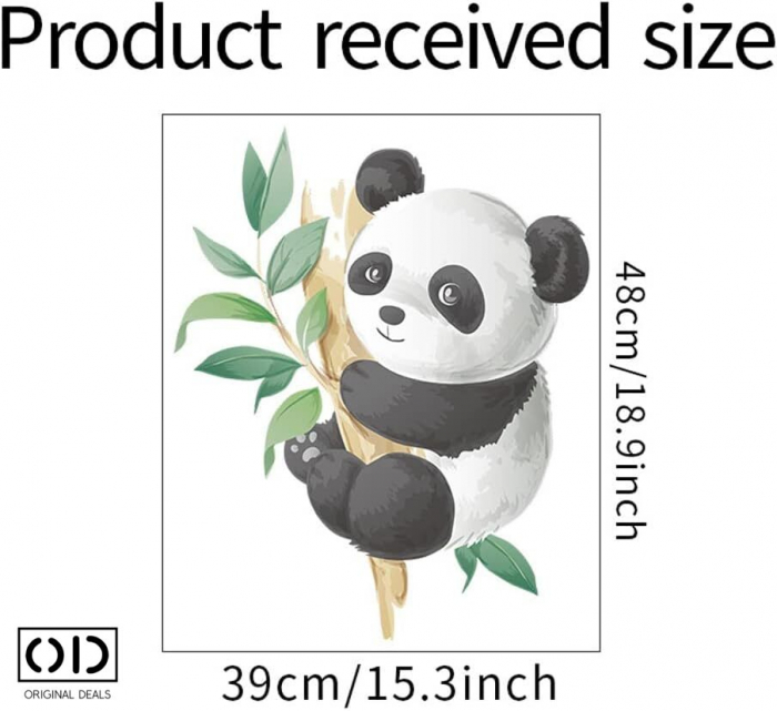 Sticker Decorativ pentru Perete sau Mobila, din PVC Autoadeziv, Model Urs Panda [6]