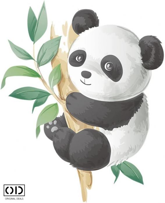 Sticker Decorativ pentru Perete sau Mobila, din PVC Autoadeziv, Model Urs Panda [5]