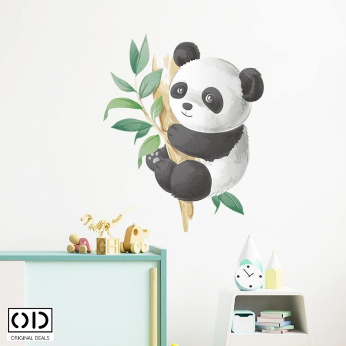 Sticker Decorativ pentru Perete sau Mobila, din PVC Autoadeziv, Model Urs Panda [15]