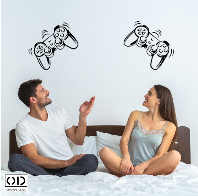 Sticker Decorativ Gaming, Autoadeziv pentru Perete, Mobila sau Sticla, Model Joystick Consola Playstation [1]