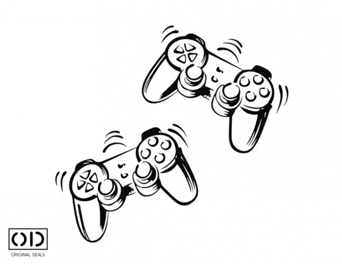 Sticker Decorativ Gaming, Autoadeziv pentru Perete, Mobila sau Sticla, Model Joystick Consola Playstation [5]