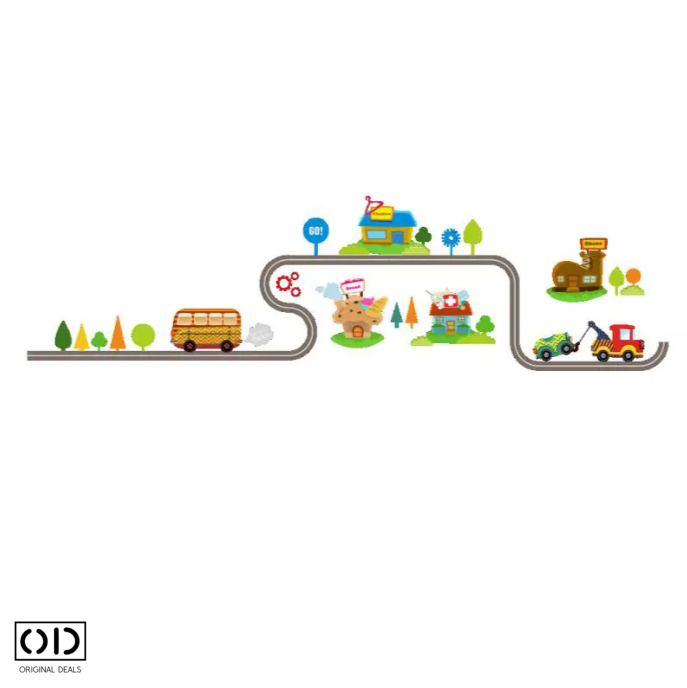 Sticker Educativ pentru Camera Copilului, Autoadeziv, Se lipeste pe Perete, Mobila sau Sticla, Model cu Pista Formula 1 [5]