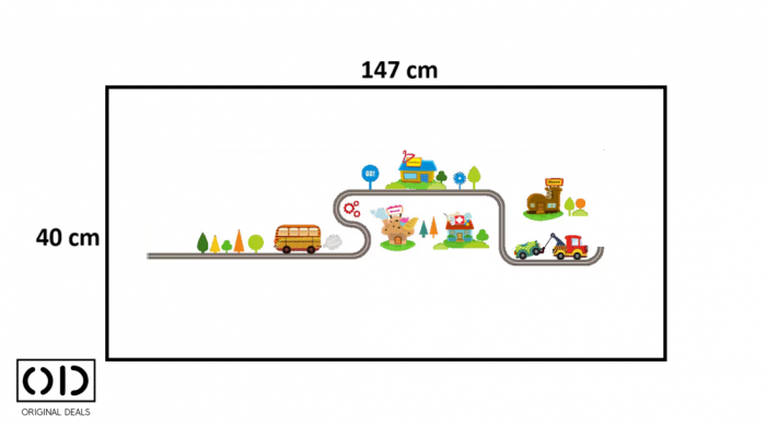 Sticker Educativ pentru Camera Copilului, Autoadeziv, Se lipeste pe Perete, Mobila sau Sticla, Model cu Pista Formula 1 [6]