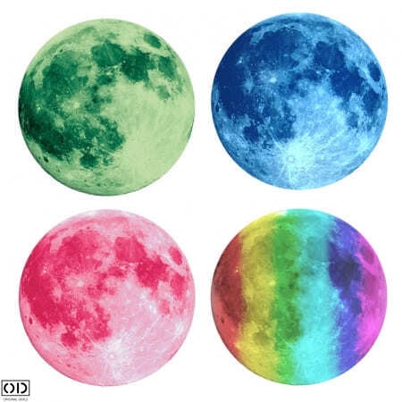Sticker Fosforescent, Luna Satelitul Natural al Pamantului, Luminos la Intuneric, Autoadeziv [3]