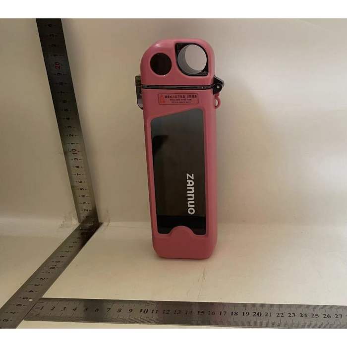 Sticla de Apa pentru Sport, , 350 ml, cu Pai si Capac, 23x7x4.4 cm, Buton de Blocare, din PC, Roz [2]